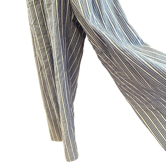 Seafolly Australia Jumpsuit Blue Chambray cropped crisscross back xs blue white - Picture 9 of 9